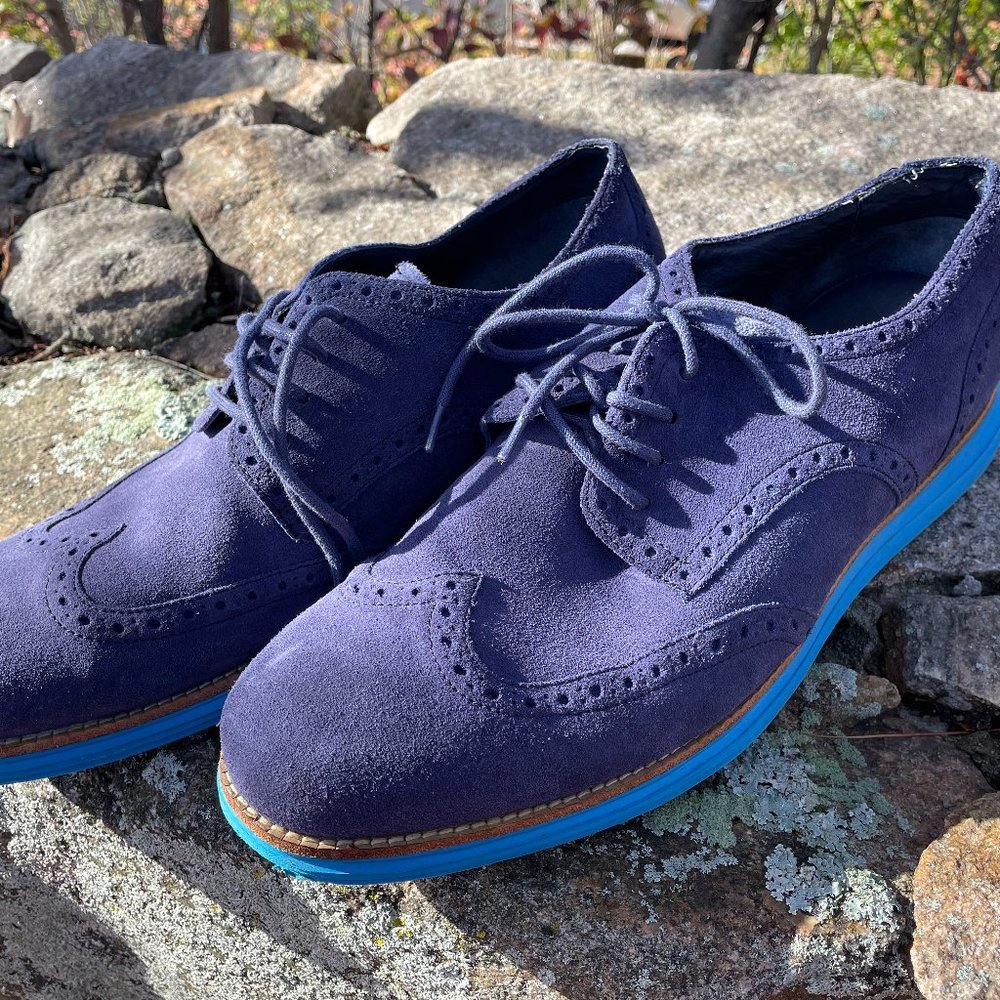 Cole Haan Purple Lunardgrand Suede WIngtip